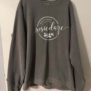 COPY - Rosie Daze Boutique crewneck sweatshirt. Color:gray. Size: xl